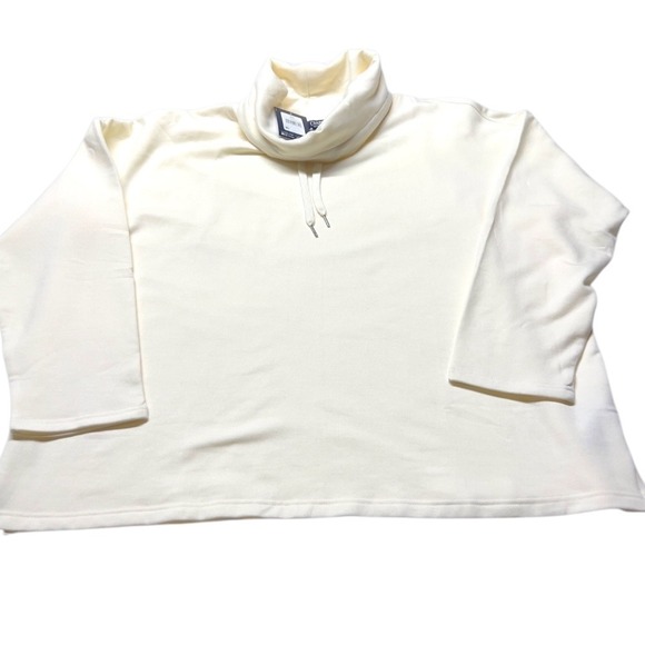 Chaps Sweaters - Chaps Women's Plus Size Ivory Cowl Neck Sweatshirt –‎ 2X Soft Off-White